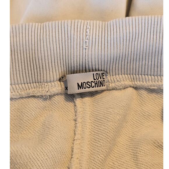 Moschino Teddy Bear Joggers White Sweatpants XL Embroidered Logo Lounge - Picture 4 of 5